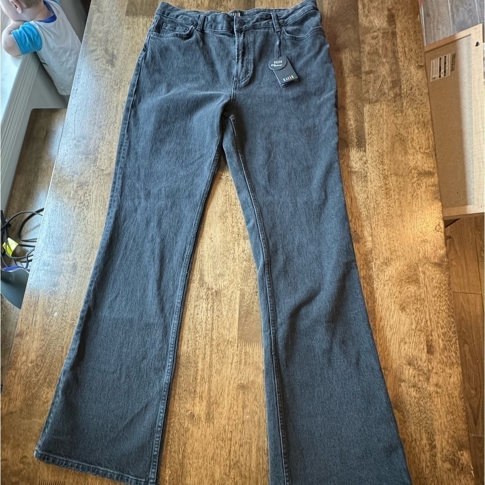 Rails The Sunset High Rise Slim Flare Black Jeans Size 32 - Picture 4 of 14
